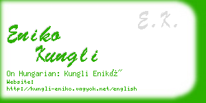 eniko kungli business card